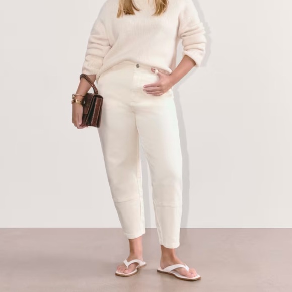 Everlane the utility barrel pant in bone size 00 - Picture 2 of 10